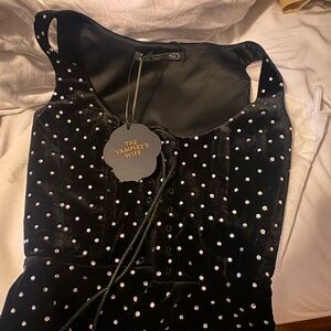 The Vampire's Wife Velvet Rhinestone Corset Top